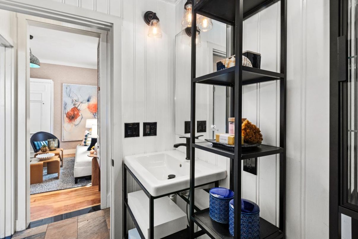 Bathroom, Interior, Wood Texture Flooring