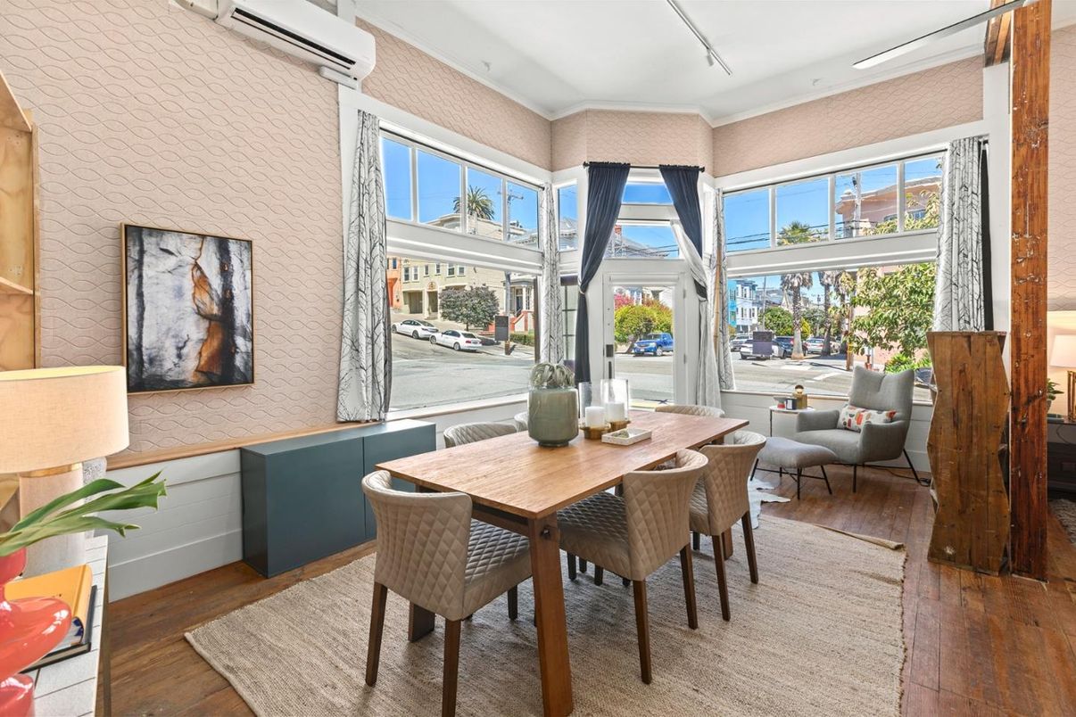 Dining room, Interior, Wood Texture Flooring