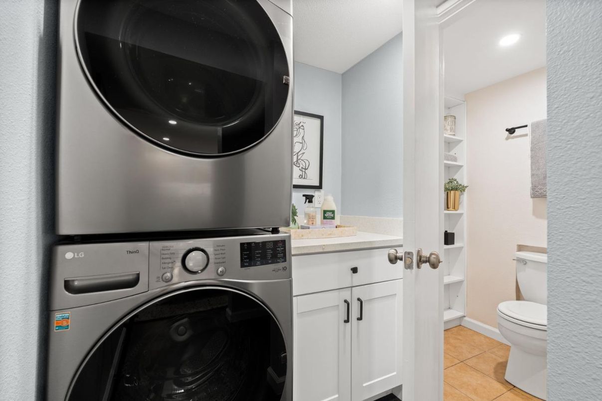 Bathroom, Interior, Recessed Lighting, Utility Closets, Washer