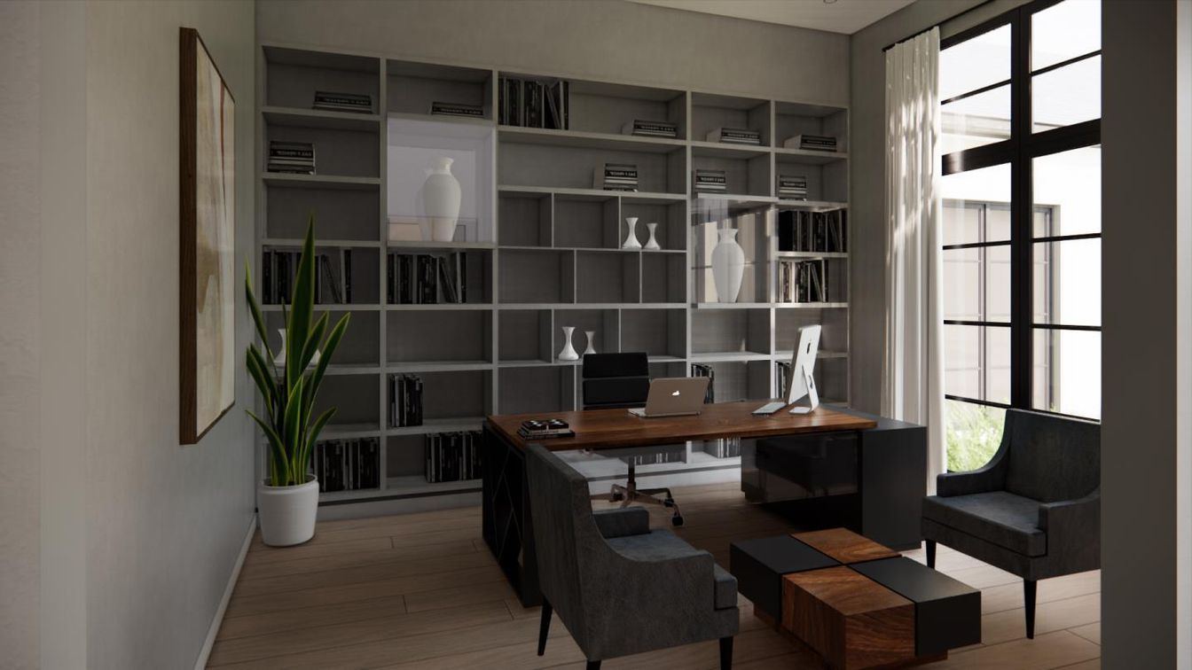 Home Office, Interior, Wood Texture Flooring