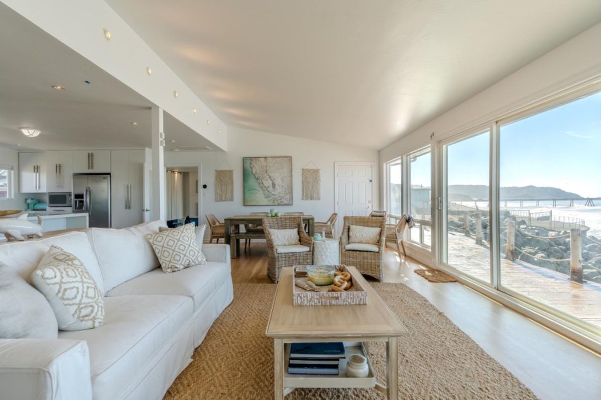 Dining room, Interior, Kitchen, Living room, Recessed Lighting, Stainless Steel Appliances, Wood Texture Flooring