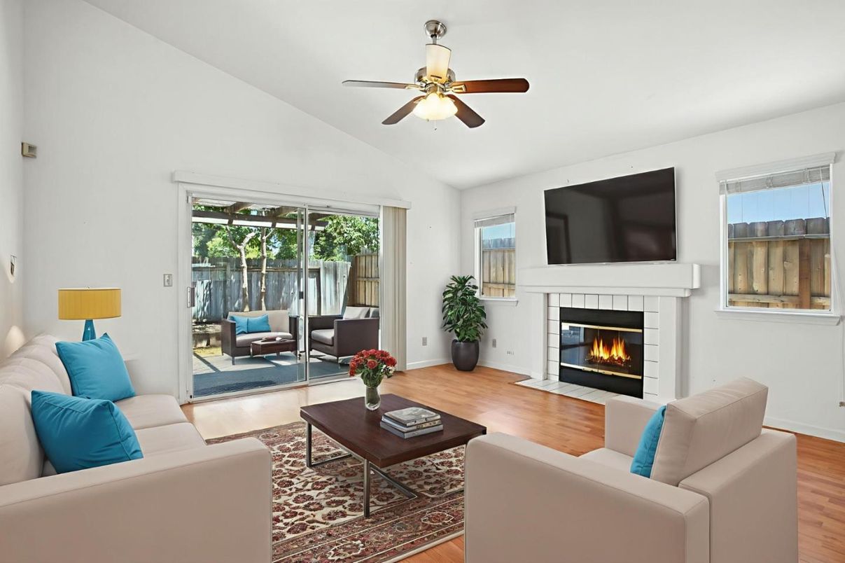 Fireplace, Interior, Living room, Wood Texture Flooring