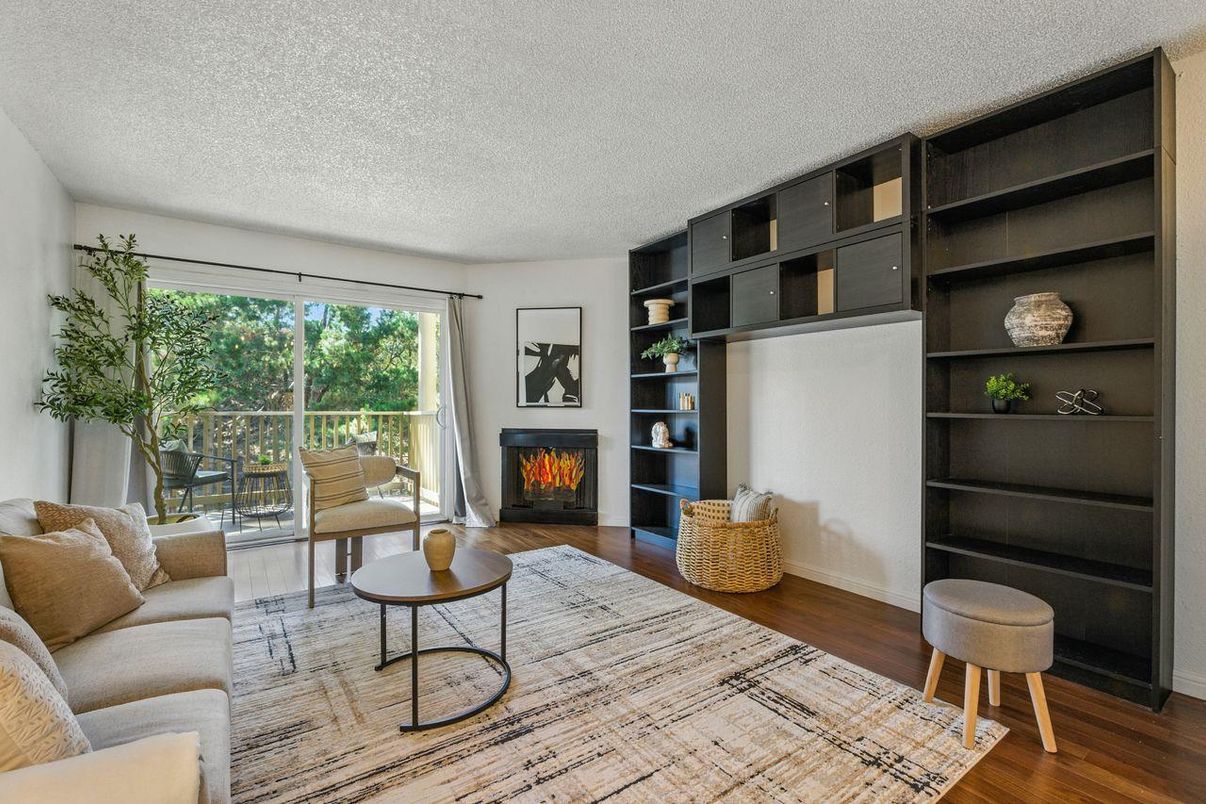 Fireplace, Interior, Living room, Wood Texture Flooring