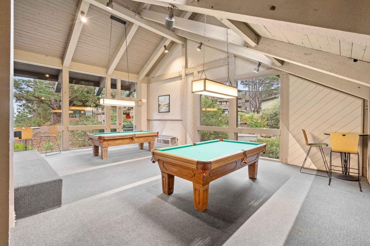 Billiard Table, Game Room, Interior, Pendant Lights