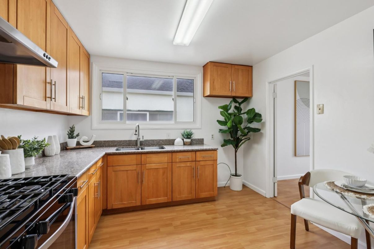 Interior, Kitchen, Wood Texture Flooring