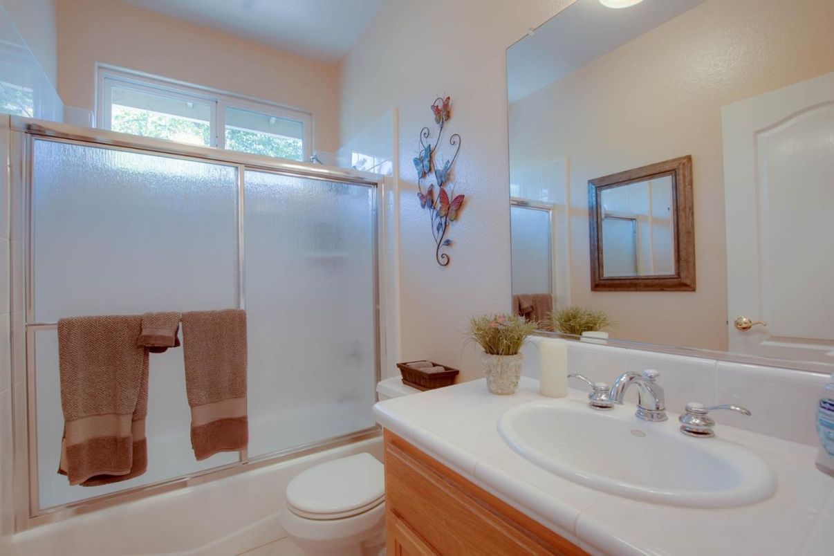 Bathroom, Glass Shower, Interior, Tile Countertops