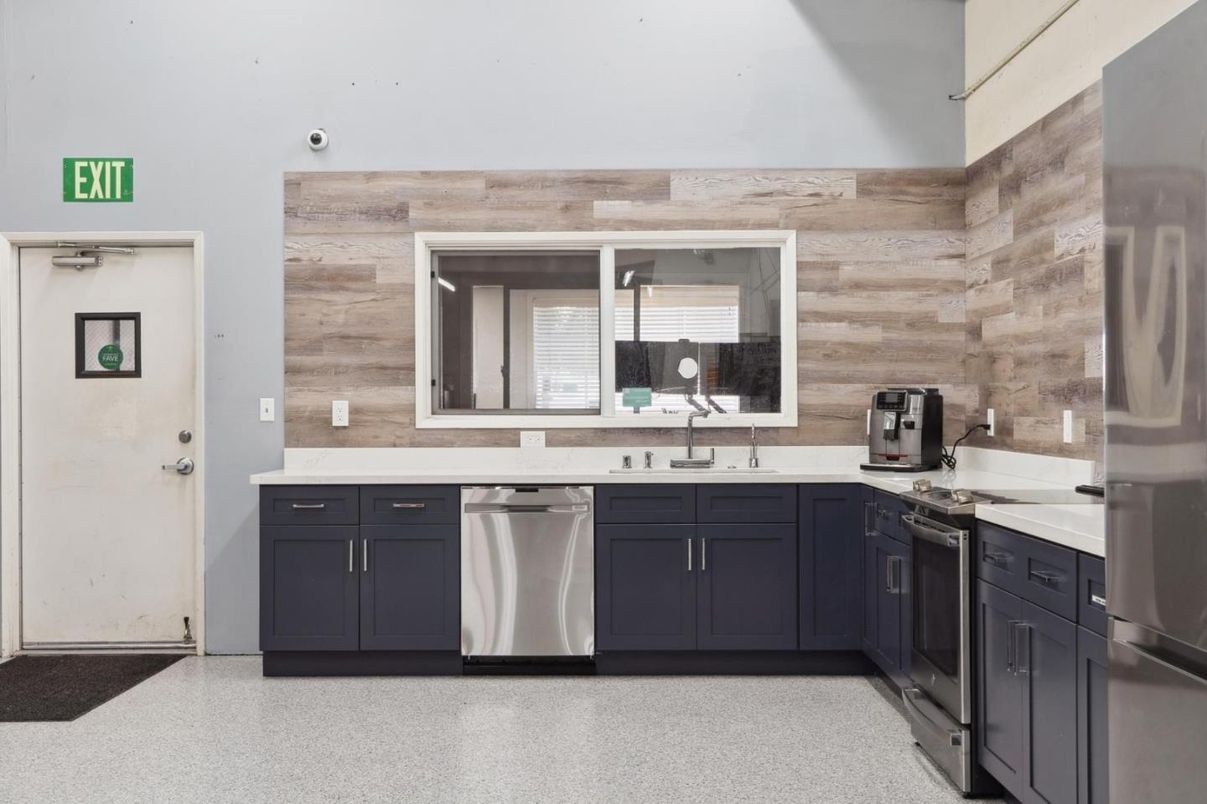 Interior, Kitchen, Stainless Steel Appliances, Wooden Walls