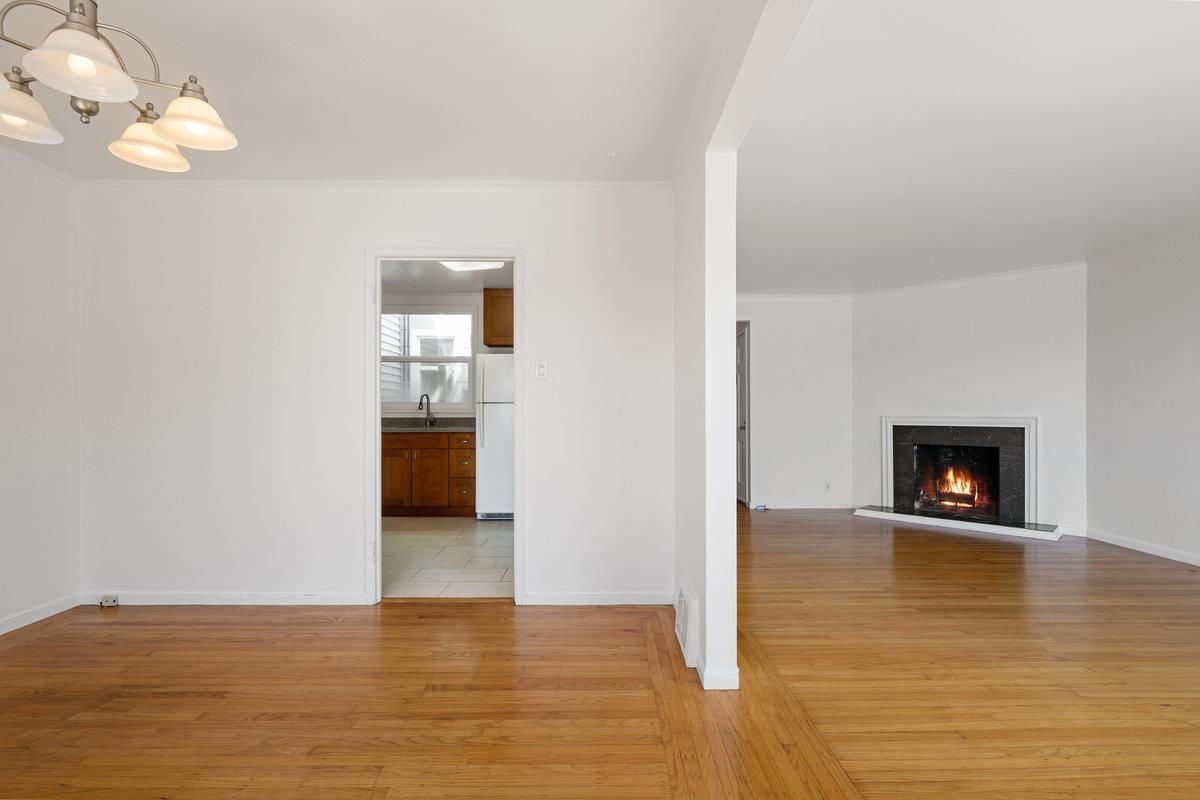 Empty room, Fireplace, Interior, Wood Texture Flooring