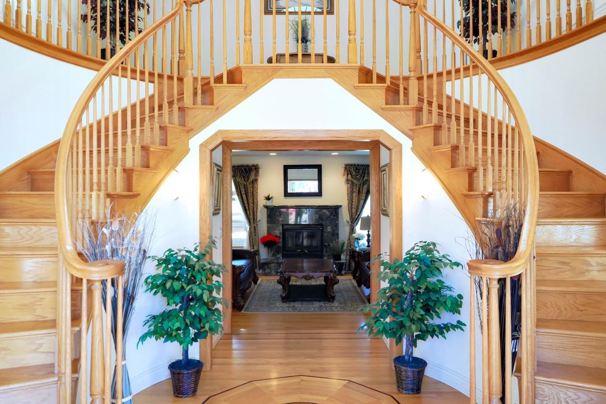 Fireplace, Interior, Recessed Lighting, Wood Texture Flooring