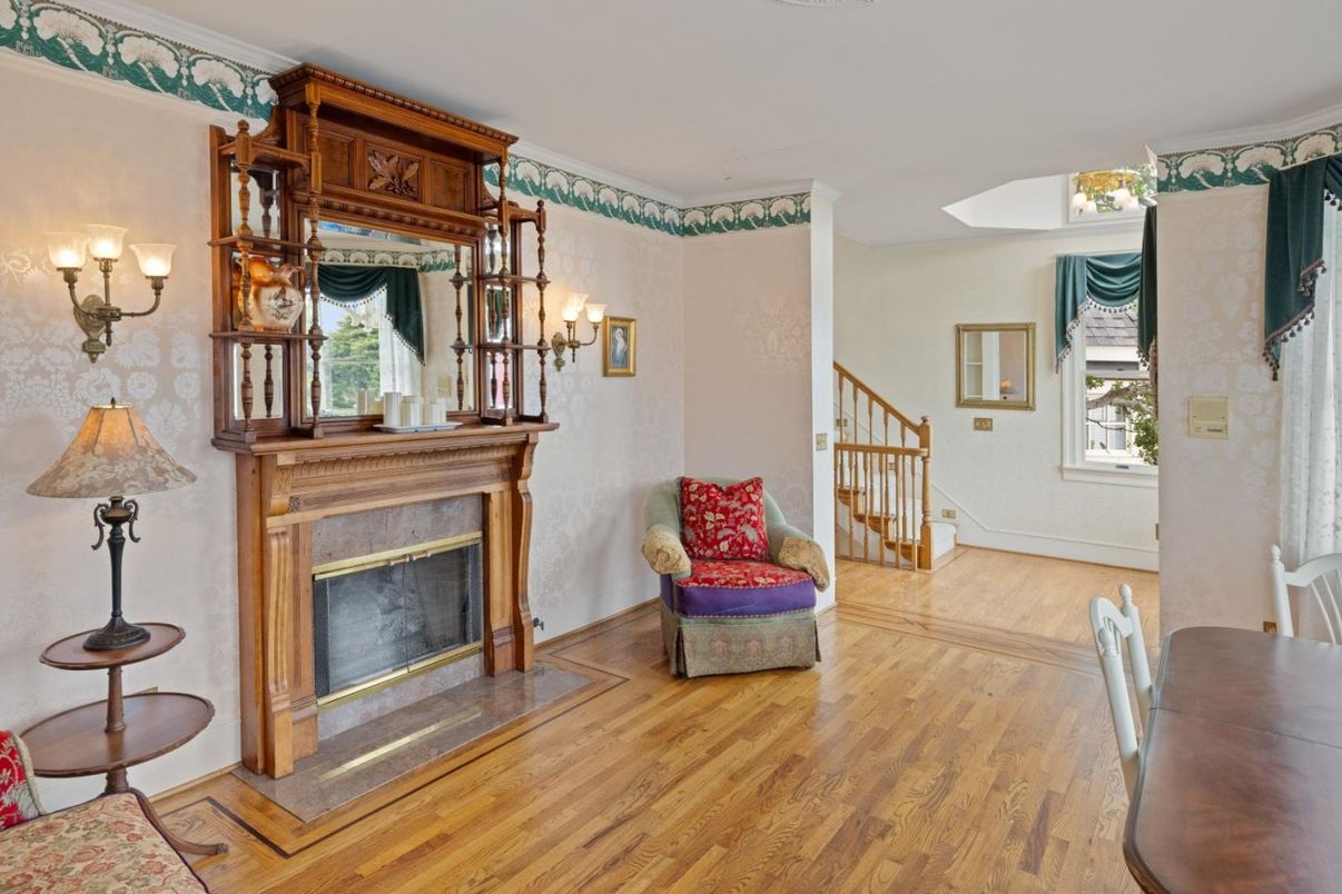 Fireplace, Interior, Wood Texture Flooring