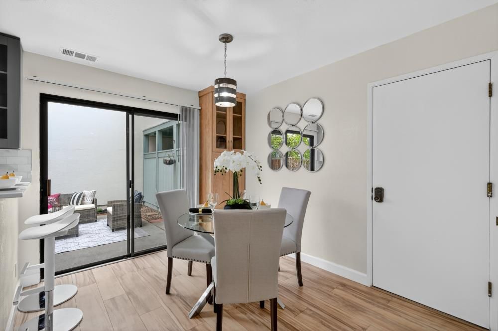 Dining room, Interior, Wood Texture Flooring