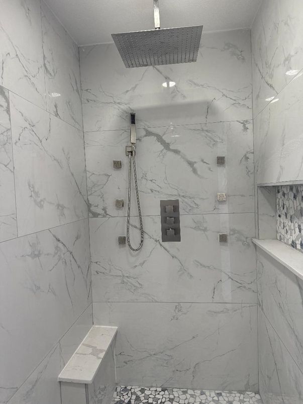 Bathroom, Interior, Marble Walls