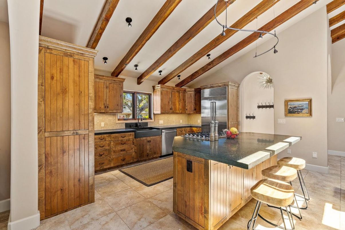 Interior, Kitchen, Stainless Steel Appliances, Wooden Beams