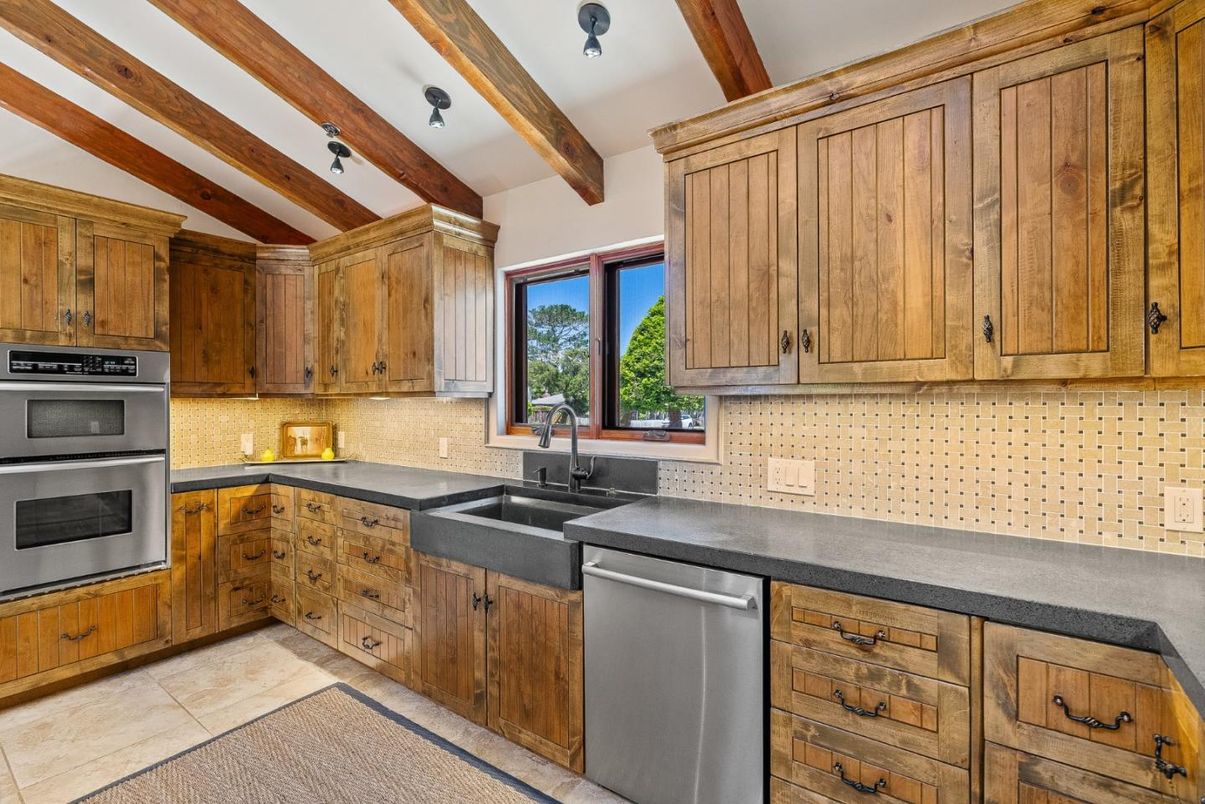 Interior, Kitchen, Stainless Steel Appliances, Wooden Beams