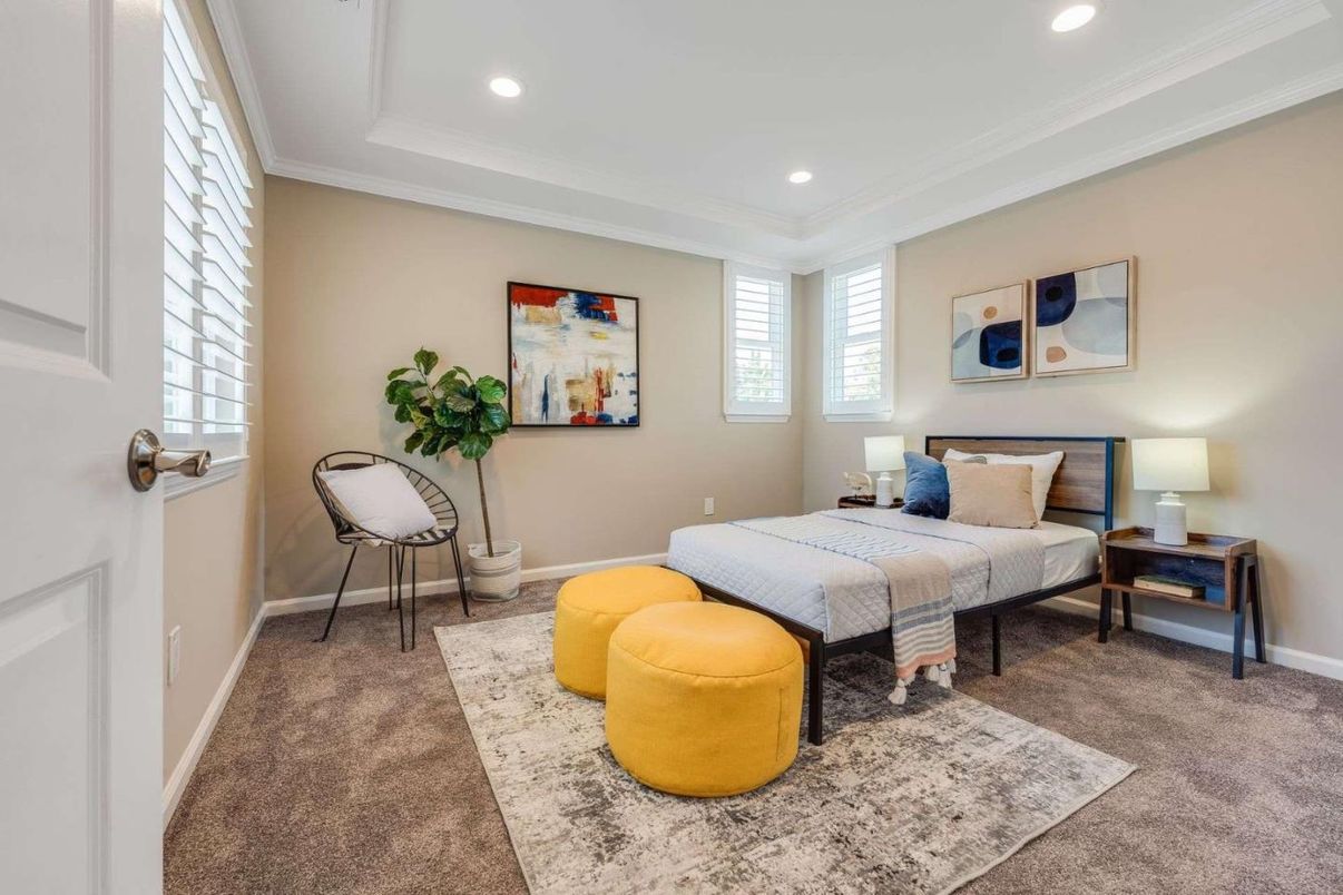 Bedroom, Interior, Recessed Lighting