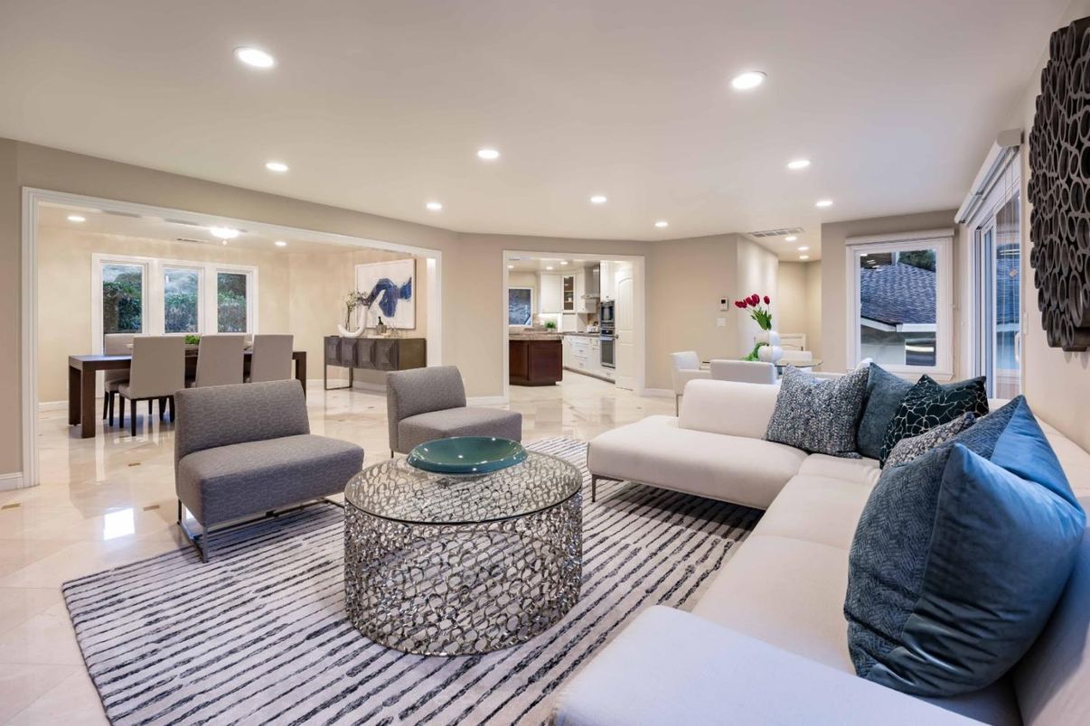 Dining room, Interior, Living room, Recessed Lighting