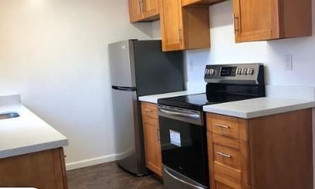 Interior, Kitchen, Wood Texture Flooring