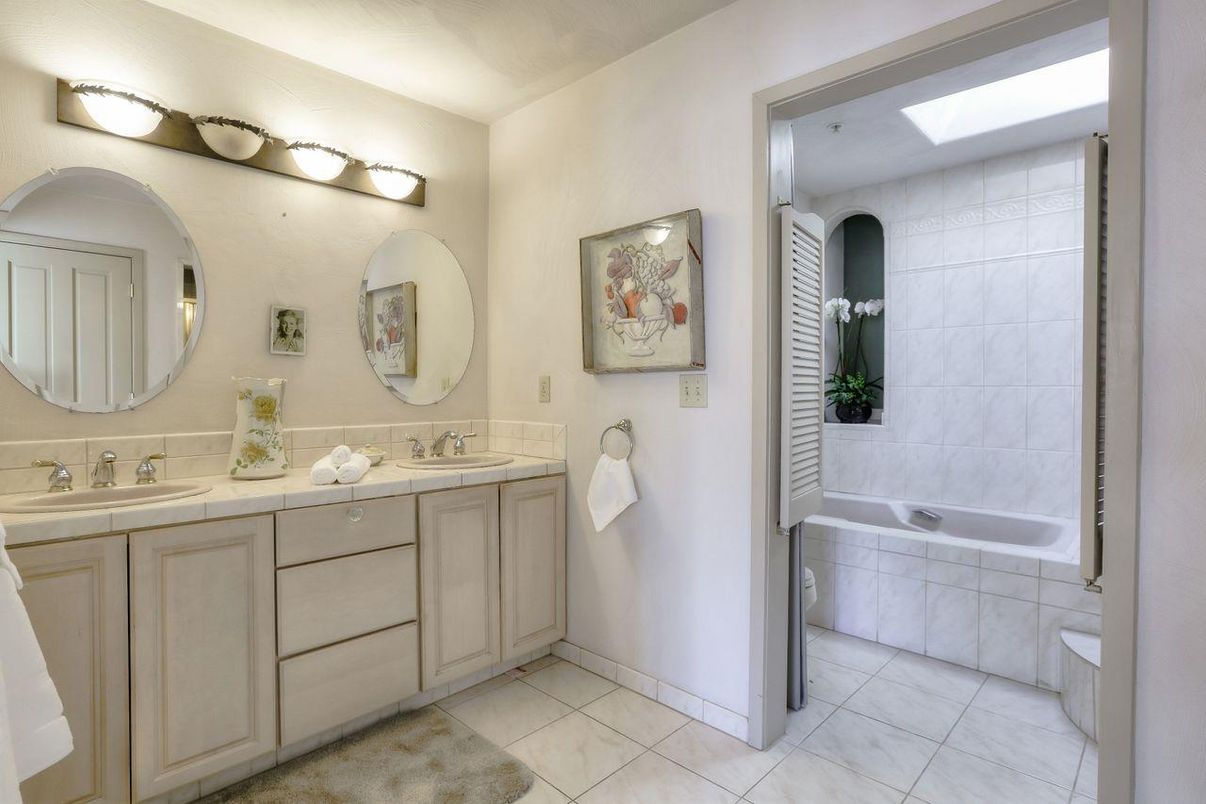 Bathroom, Dual Sink Vanities, Interior, Tile Countertops