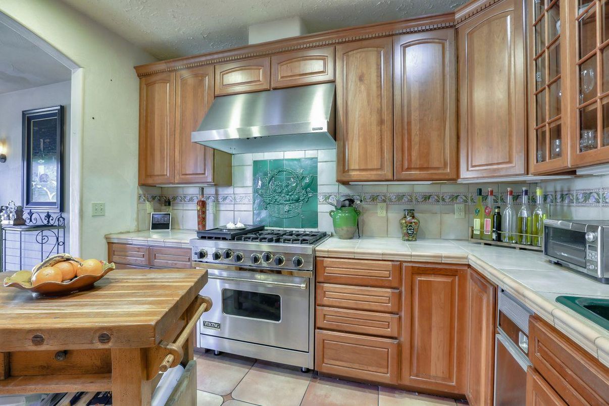 Interior, Kitchen, Stainless Steel Appliances, Tile Countertops