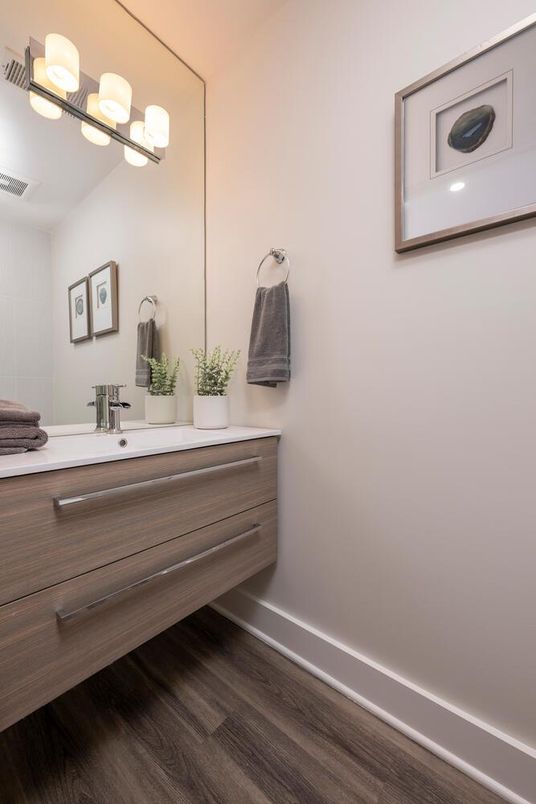 Bathroom, Interior, Wood Texture Flooring