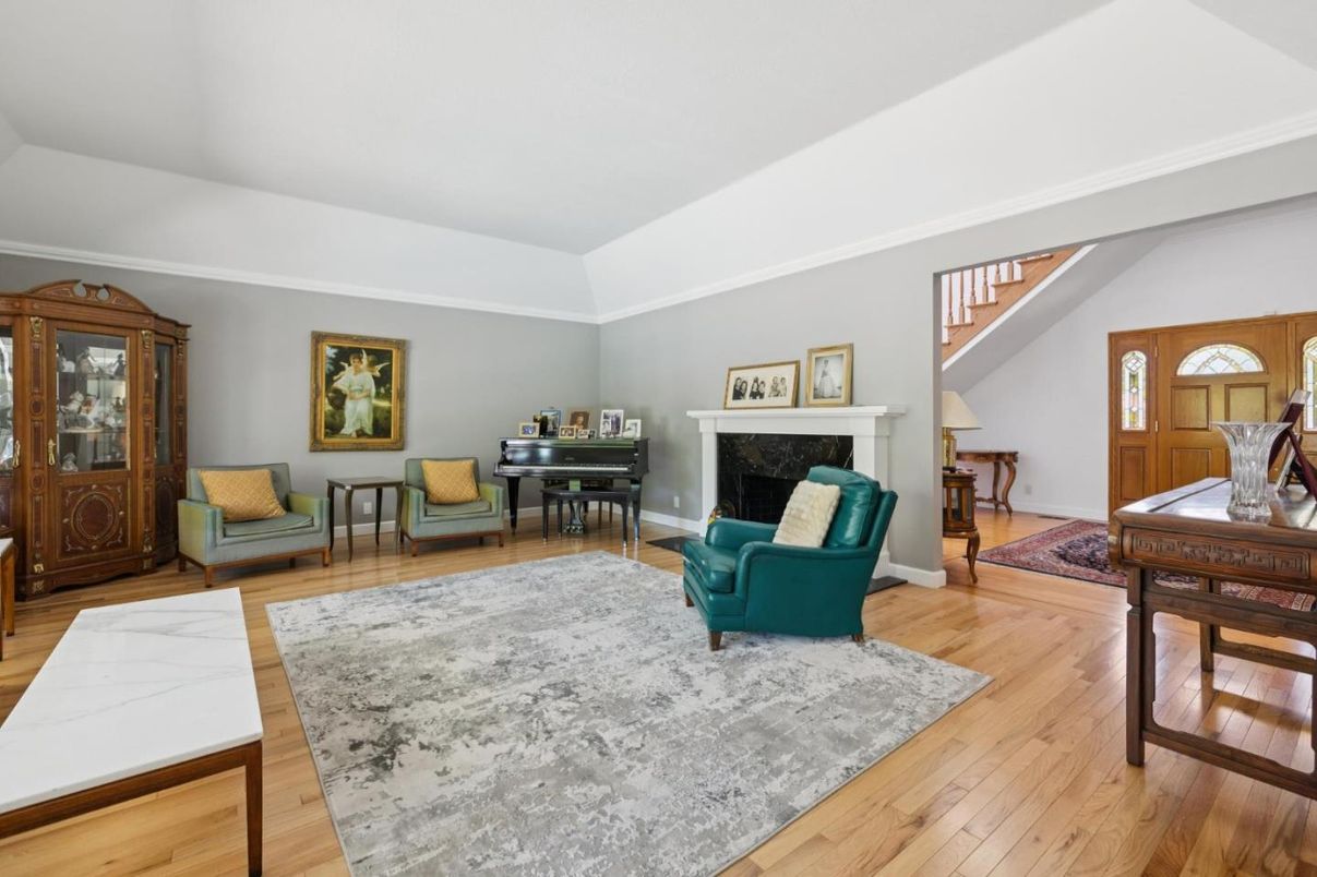 Fireplace, Interior, Piano, Wood Texture Flooring