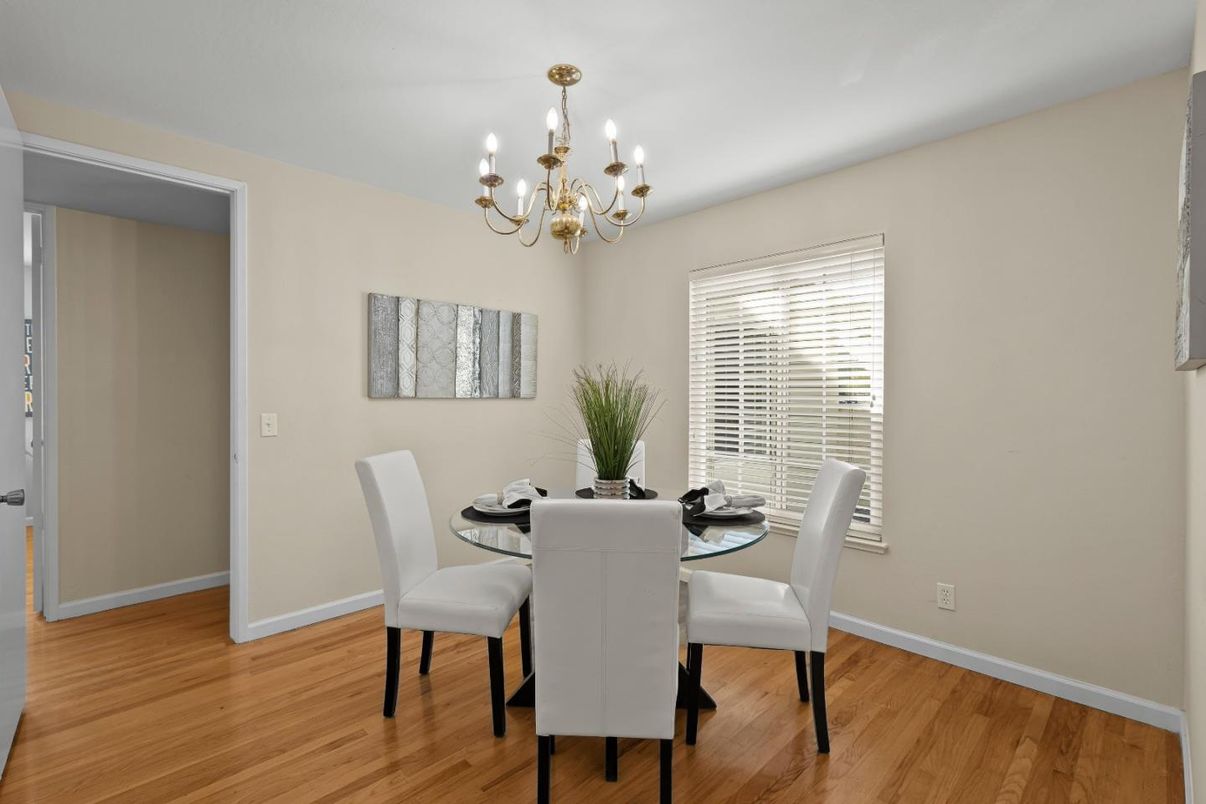 Chandelier, Dining room, Interior, Wood Texture Flooring