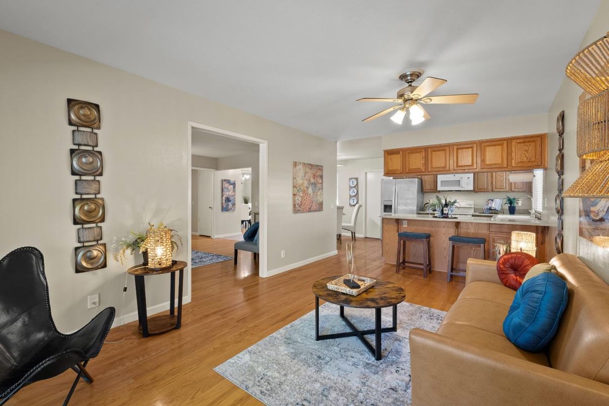Interior, Kitchen, Living room, Wood Texture Flooring