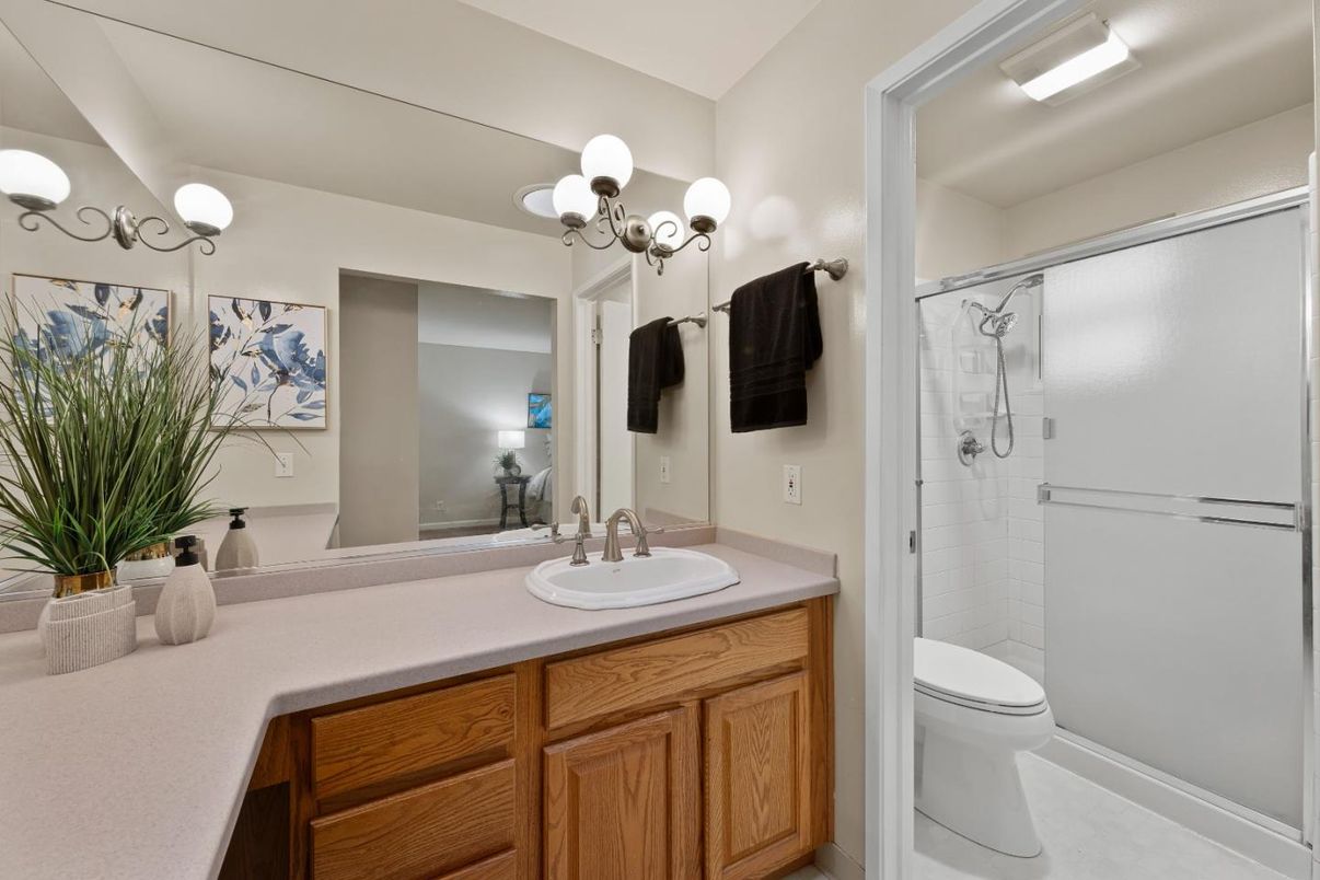 Bathroom, Dual Sink Vanities, Glass Shower, Interior