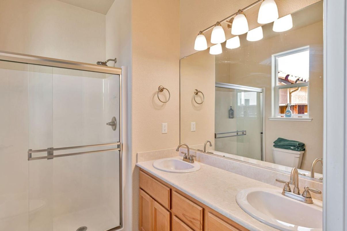 Bathroom, Dual Sink Vanities, Glass Shower, Interior
