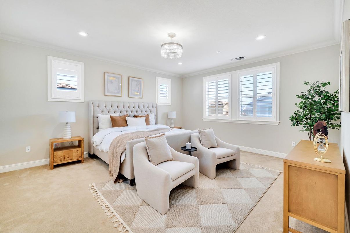 Bedroom, Interior, Recessed Lighting