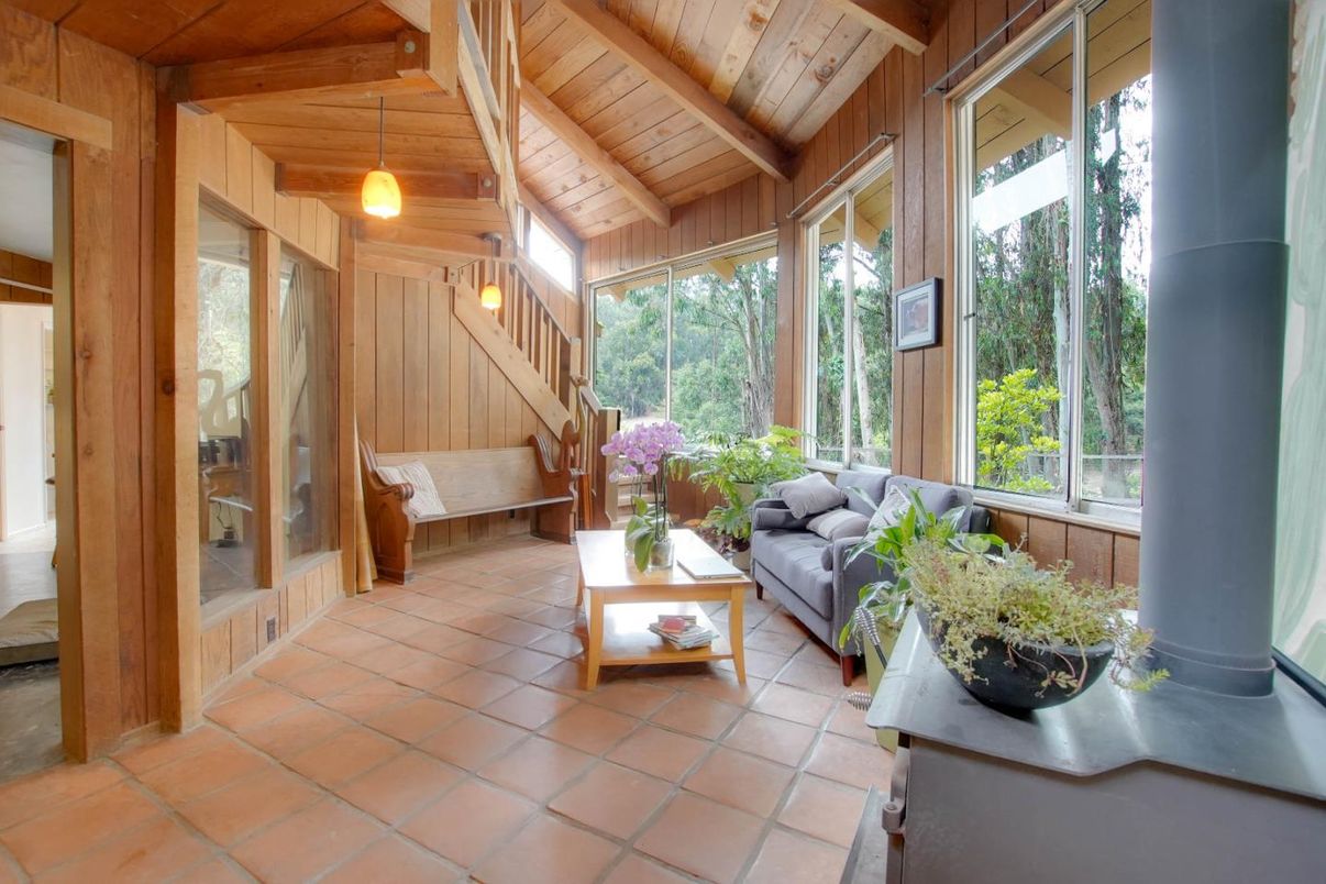 Interior, Living room, Pendant Lights, Wooden Beams, Wooden Ceilings, Wooden Walls