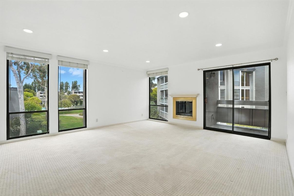 Empty room, Fireplace, Interior, Recessed Lighting