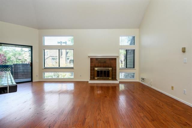 Empty room, Fireplace, Interior, Wood Texture Flooring