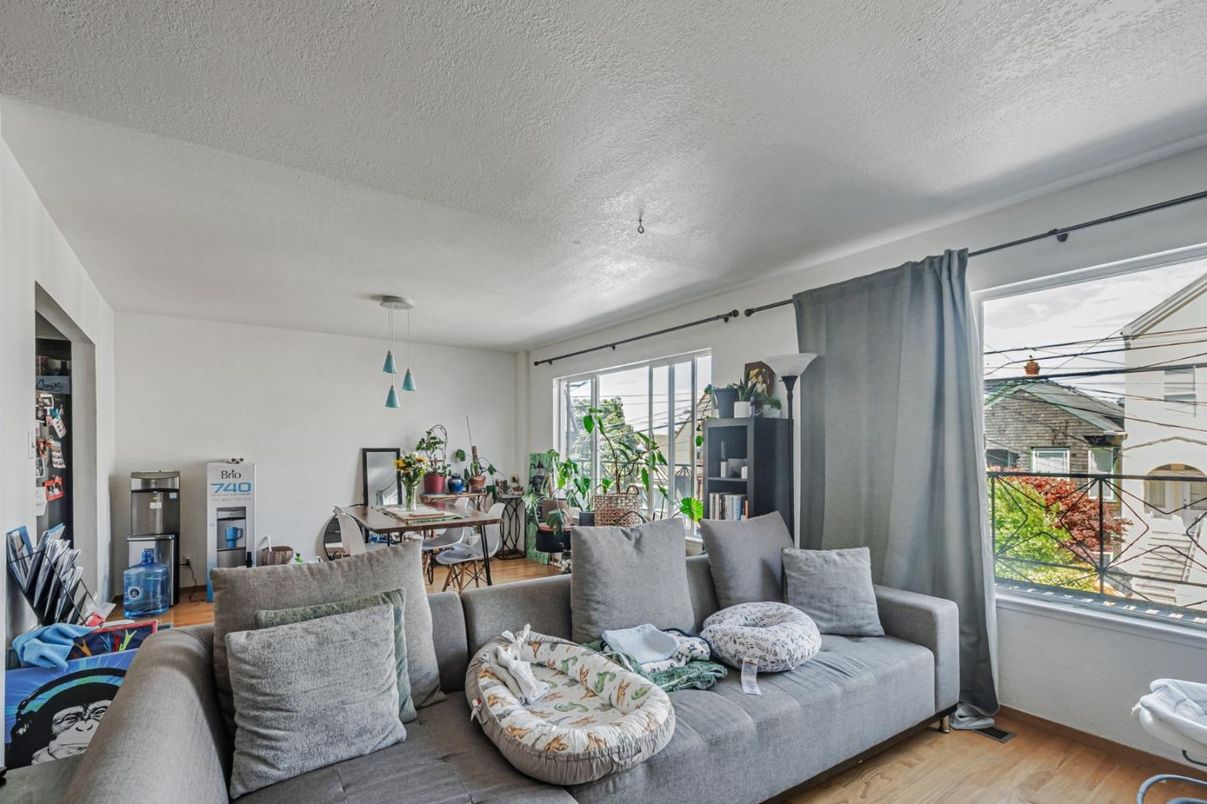 Dining room, Interior, Living room, Pendant Lights, Wood Texture Flooring