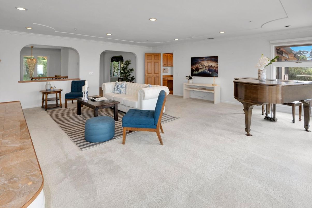 Interior, Living room, Piano, Recessed Lighting
