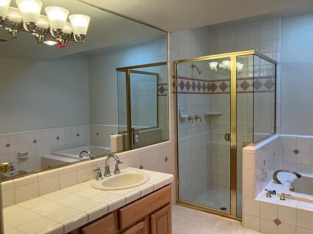 Bathroom, Glass Shower, Interior, Tile Countertops