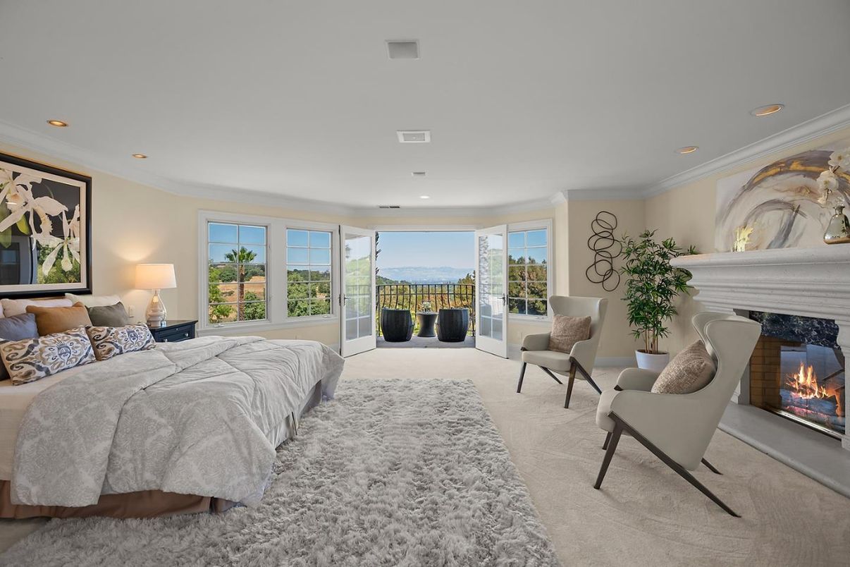 Bedroom, Fireplace, Interior, Recessed Lighting