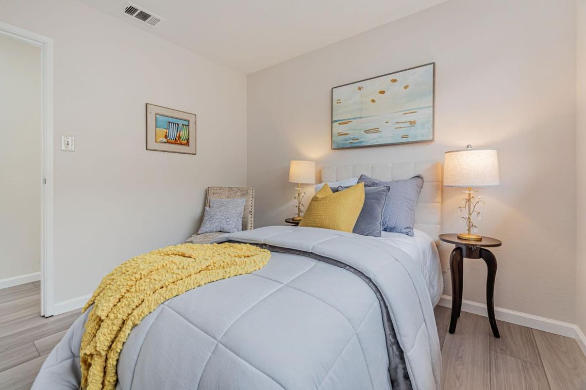 Bedroom, Interior, Wood Texture Flooring