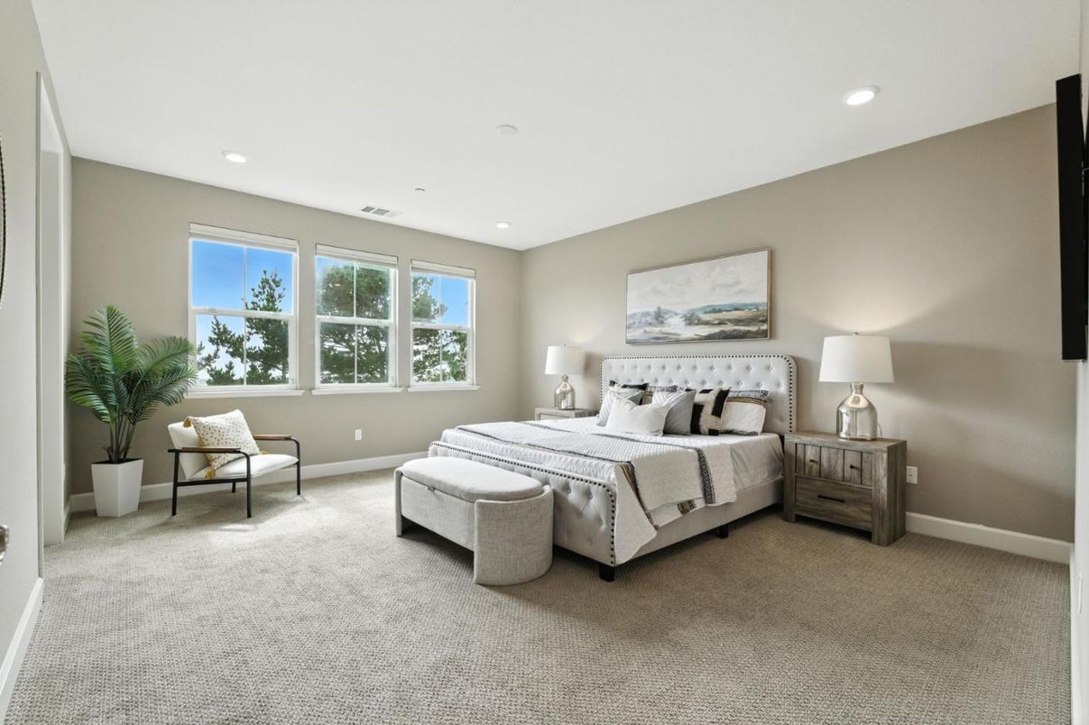 Bedroom, Interior, Recessed Lighting
