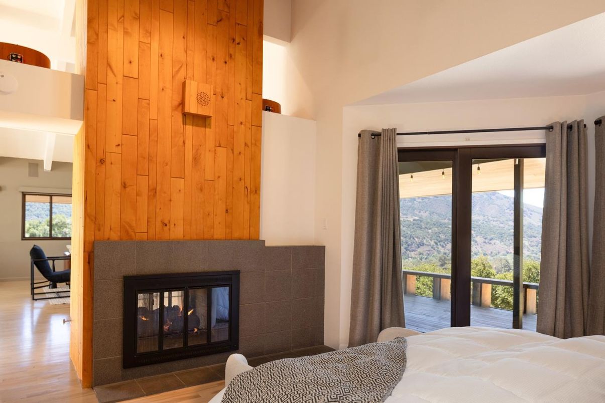 Fireplace, Interior, Wood Texture Flooring, Wooden Walls