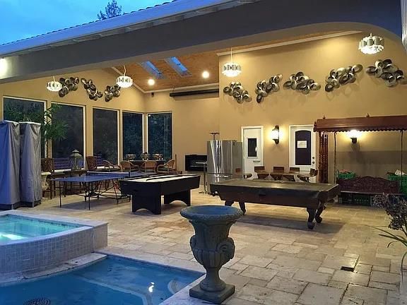 Billiard Table, Exterior, Game Room, Pendant Lights, Pool