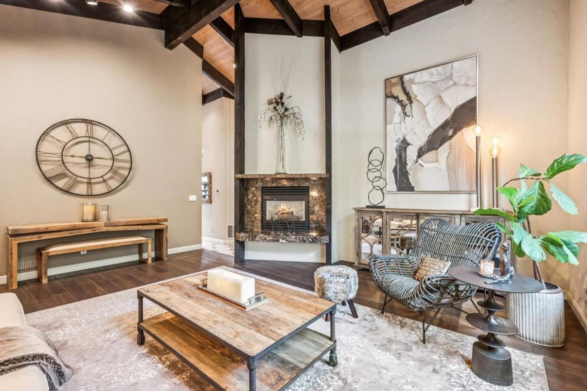 Fireplace, Interior, Living room, Wooden Beams, Wooden Ceilings, Wood Texture Flooring