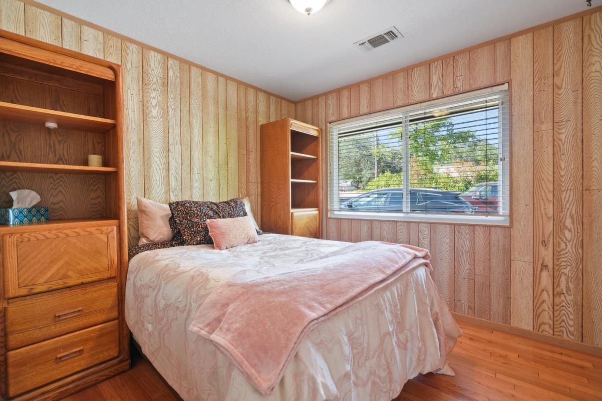 Bedroom, Interior, Wood Texture Flooring, Wooden Walls