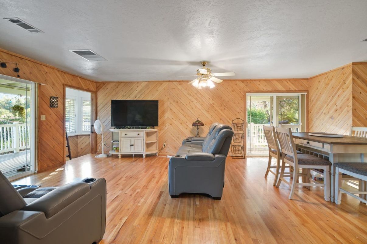 Dining room, Interior, Wood Texture Flooring, Wooden Walls