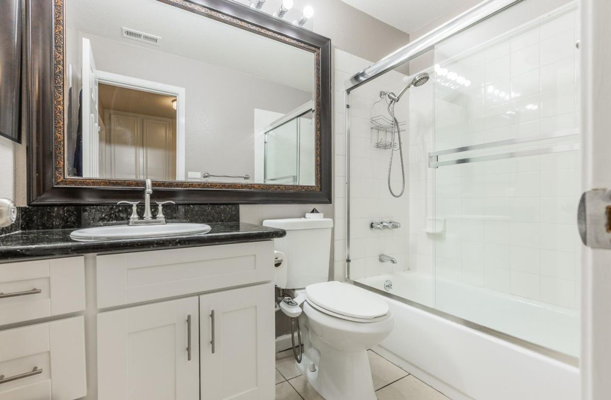 Bathroom, Dual Sink Vanities, Glass Shower, Interior