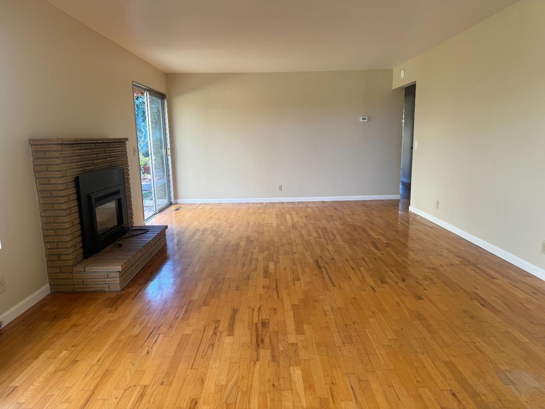 Empty room, Fireplace, Interior, Wood Texture Flooring