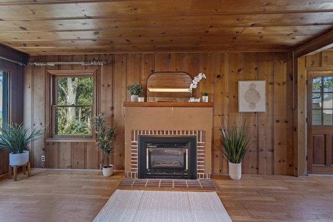 Fireplace, Interior, Wooden Ceilings, Wood Texture Flooring, Wooden Walls