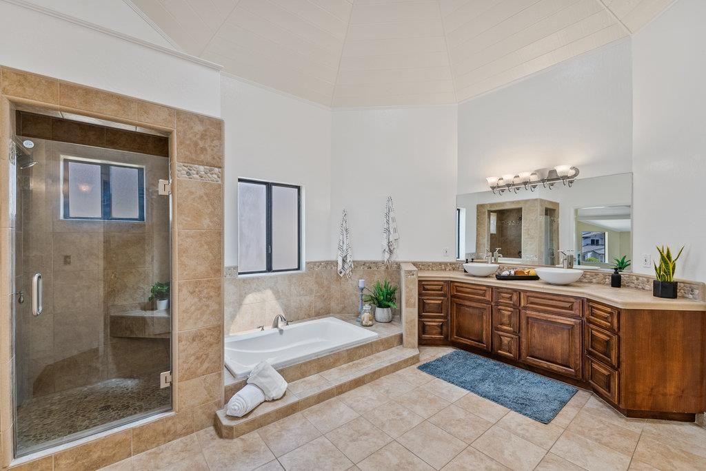 Bathroom, Dual Sink Vanities, Glass Shower, Interior