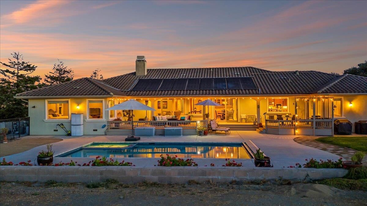 Exterior, Pool, Solar Panels