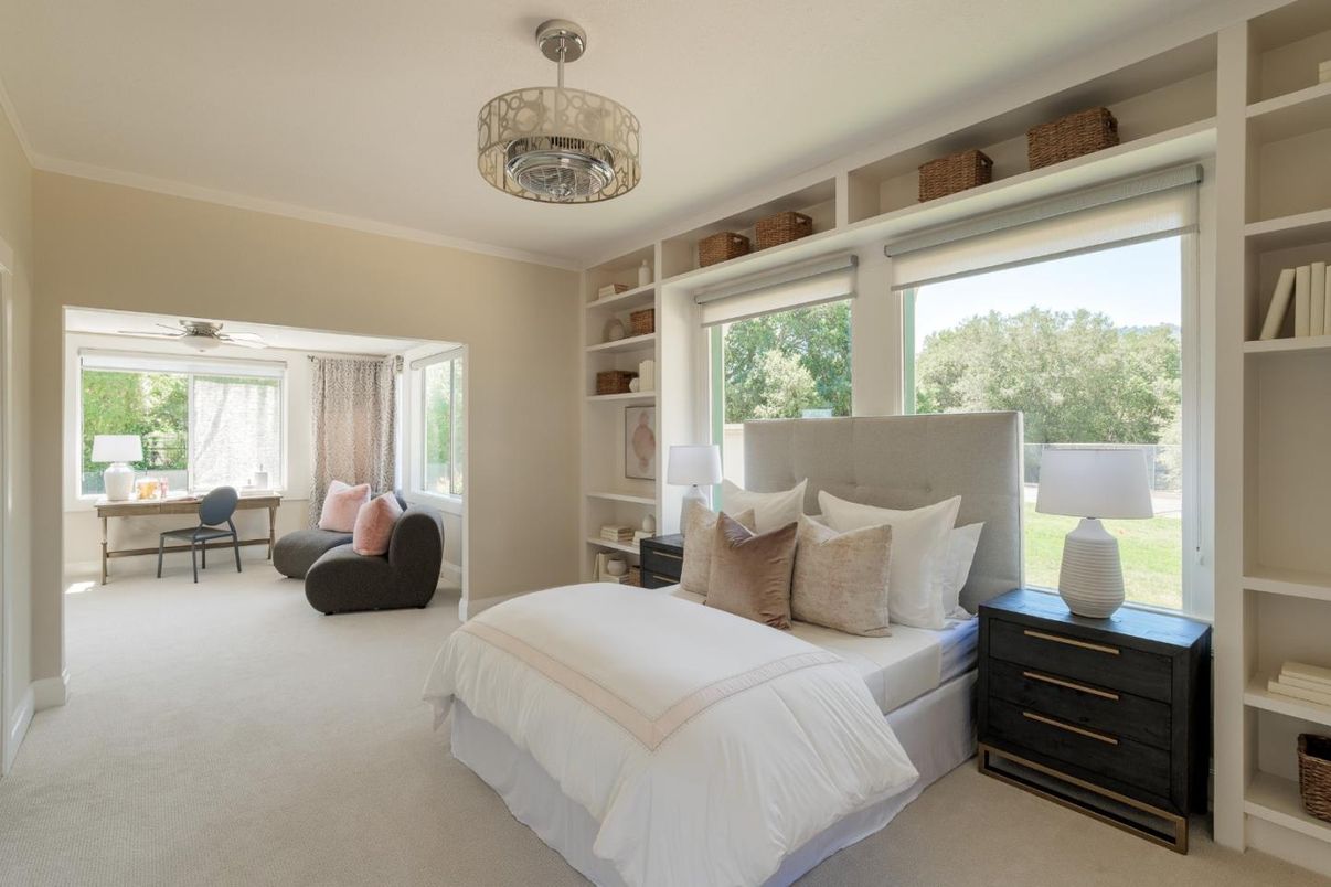 Bedroom, Chandelier, Interior